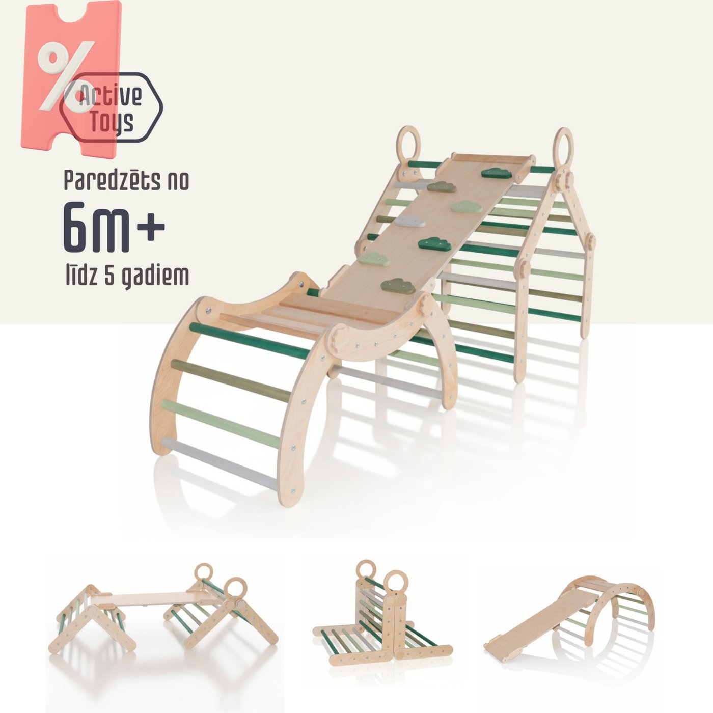 Atlaide - XL 3in1 Multi māja - zaļā krāsa